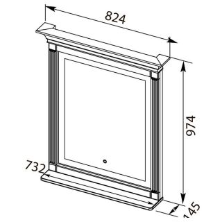 Зеркало Aquanet Селена 90 белый/серебро